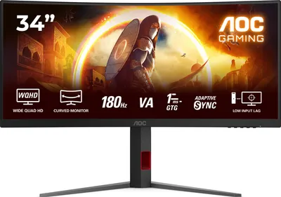 AOC G4 CU34G4, 86,4 cm (34"), 3440 x 1440 Pixel, Wide Quad HD, LED, 1 ms,