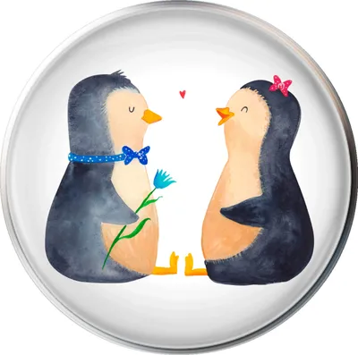 Produktbild von Mr. & Mrs. Panda abfluss stöpsel Pinguin Pärchen - Weiß - Geschenk, Waschbecken-Stopfen, Ablaufgarnitur, Liebe, Abfluss-Stopfen, Waschbecken, Hochzeitsgeschenk, Hochzeit
