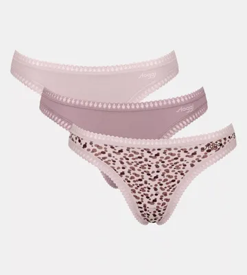Image de Sloggi Strings femme, lot de 3 - GO Crush String C3P, Caleçon, Coton stretch Rose L