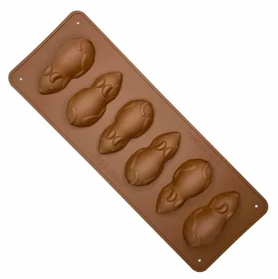 Silikon-Mausform, 6 Vertiefungen, 30×11 cm, BPA-frei, -40 bis 230 °C