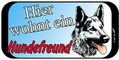Produktbild von Türschild - Hier wohnt ein Hundefreund - 308221 -