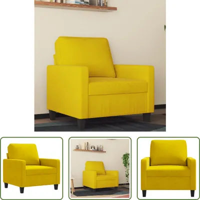 Produktbild von The Living Store Sessel Gelb 60 cm Samt