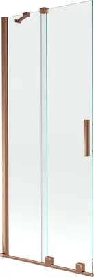 Produktbild von Mexen Velar Duschwand, 2-flügelig, verschiebbar 80 x 150 cm, transparent, Roségold - 896-080-000-01-60