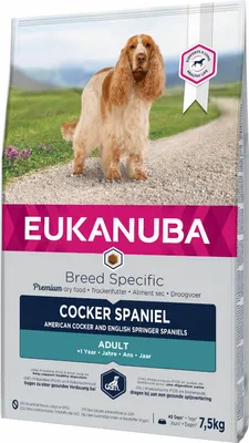 Produktbild von Eukanuba Breed Specific Cocker Spaniel, Adult, Cockerspaniel, Mittelgroß (11-25 kg), Huhn, 7,5 kg