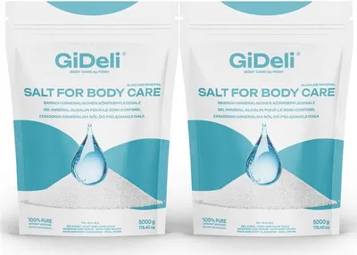 Produktbild von GiDeli Regeneratives Badesalz 10 kg – Pflegesalz zur Körperpflege geeignet für Badanwendungen Regenerierend & Wohltuend im Doypack (2 x 5 kg)