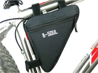 Produktbild von Rahmen Fahrradtasche - Rahmen Fahrradtasche - Schwarz - 2 Liter - Universal - Velcro - Dreieck Aufbewahrungstasche - Race Satteltasche - Mountainbike Satteltasche - Rahmentasche - Wasserdicht - Fahrrad Rahmentasche