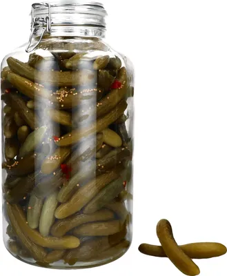 Obrázek produktu pro Skleněné zavařovací sklenice NORMA o objemu 6 litrů s výkyvným víčkem vzduchotěsné zavařovací sklenice