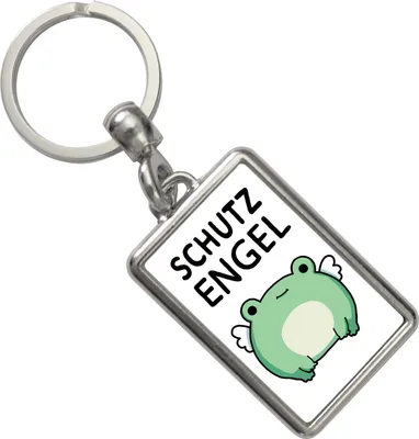 Produktbild von Frosch Schlüsselanhänger mit Spruch Schutzengel