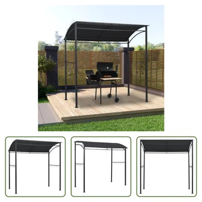 Produktbild von The Living Store BBQ-Pavillon 215x150x220 cm Anthrazit Stahl