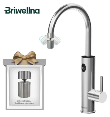 Obrázek produktu pro Kohoutek pro ohřívač vody, okamžitý ohřev, výtok otočný o 360 stupňů, KM12pro-Silver, EU-b