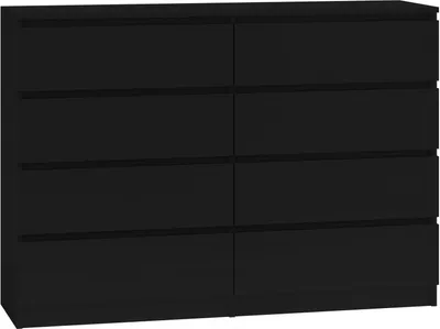 Produktbild von CDF Kommode Malwa M8 140| Farbe: Schwarz | Schrank für Dokumente, Kleinigkeiten | Ideal für Wohnzimmer, Schlafzimmer, Kinderzimmer
