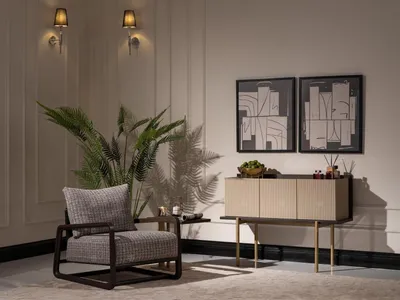 Immagine prodotto di Set soggiorno 3pz poltrone tavolini credenza gruppo grigio Relax