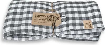 Produktbild von Lovely Linen Linen Misty Tischdecke Leinen square dark grey 145x380cm (1 Stück)