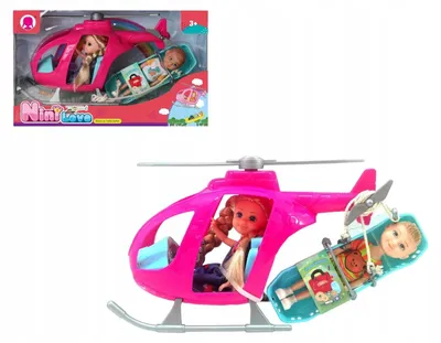 Image de Gazelo Toys Poupée Hélicoptère Ensemble Cadeau Jouet Fille