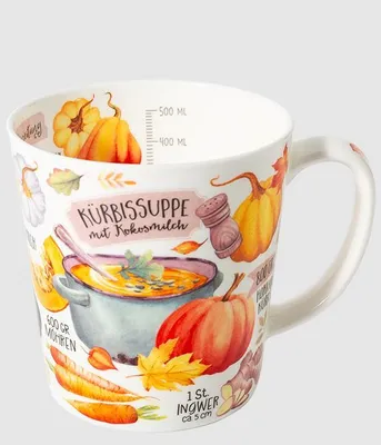 Produktbild von Kaffeebecher Kürbissuppe, Tasse Kaffeetasse, Kürbis Kürbisse, Herbst, Kürbisgenuss