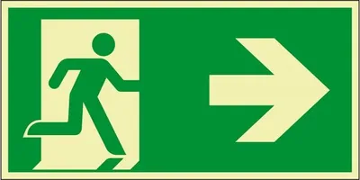 Produktbild von Schild I PERMALIGHT power langnachleuchtend Rettungszeichen Rettungsweg recht...