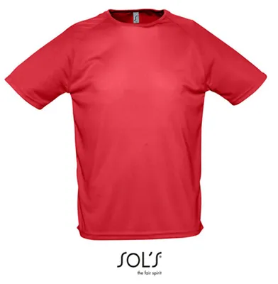 Image de SOLs 11939 | T-shirt de sport raglan pour homme - Couleur : Rouge - Taille : XL