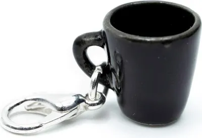 Produktbild von Tasse Charm Miniblings Anhänger Keramik Becher Kaffeebecher Kaffee Tee schwarz