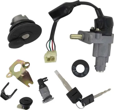 Produktbild von Schlosssatz Rex RS1000 Tank-Verschluss Tank-Deckel 700713 Motorroller.de Tankverschluss Schloss-Set Zünd-Schloss Schlossgarnitur Zündschlosssatz