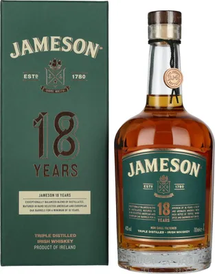 Image de Jameson 18 Years Old Triple Distilled Irish Whiskey 46% Vol. 0,7l en boîte cadeau