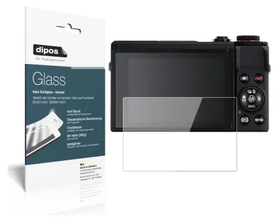 Zdjęcie produktu dla 2x Folia ochronna do Canon PowerShot G7X Mark III - Folia antywstrząsowa 9H z plastikowym szkłem dipos Glass