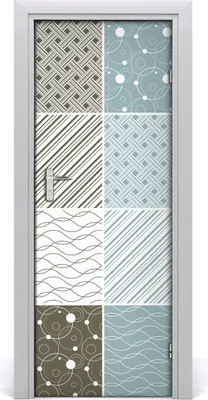 Produktbild von Tulup Türaufkleber 75x205 cm Dekorative Aufkleber Selbstklebend Wasserdichte Tapete Abnehmbar Schlafzimmer Wohnzimmer Wohnkultur - geometrische Muster