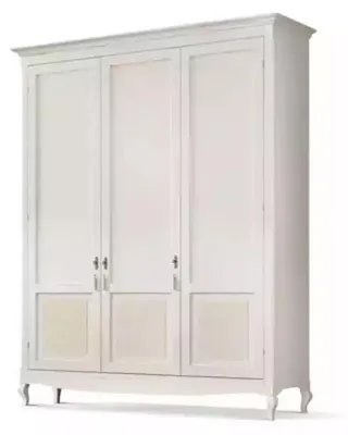 Productafbeelding van Kledingkast, slaapkamer, hout, klassiek design, meubels, wit, kasten