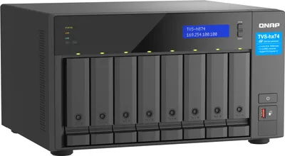 Produktbild von QNAP TVS-h874T - NAS-Server - 8 Schächte - SATA 6Gb/s - RAID RAID 0, 1, 5, 6, 10, 50, JBOD, 60 - RAM 64 GB - 2.5 Gigabit Ethernet - iSCSI Support