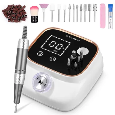 Produktbild von Nagelpflegegerät, Elektrisch Nagelfräser, 45000RPM Maniküre- und Pediküre-Set, Elektrisch Nagelfeile,mit LCD-Display,für Gel-,Acryl-,Natur-&Kunstnägel