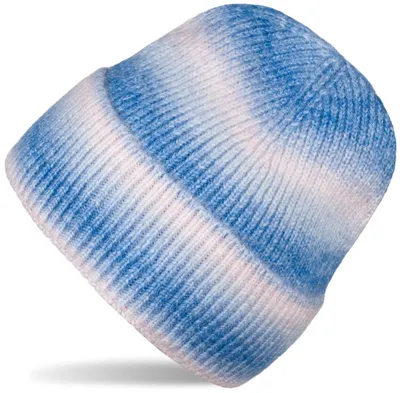 Produktbild von styleBREAKER Damen Strickmütze mit Streifen Farbverlauf im Ombré Look, Feinstrick Mütze, Strick Beanie 04024199