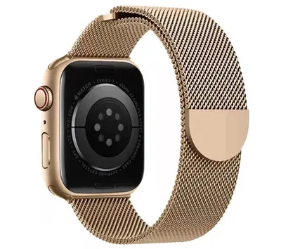 Produktbild von Stravo Luxe Milanaise-Armband für Apple Watch 42 mm (Serie 11/10), 41/40/38 mm & SE 1–3 – Edelstahl-Metallarmband mit Magnetverschluss – Roségold