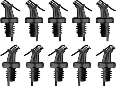 Produktbild von Ausgießer für Flaschen 10er Set Schwarz