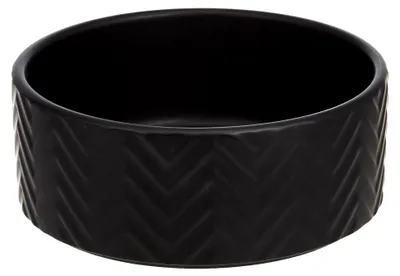 Produktbild von Futterstation aus Keramik, 1,6 l/Ø 20 cm, Schwarz für Hunde