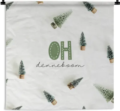 Produktbild von MuchoWow® Wandteppich Wandbehang Winter - Weihnachten - Tannenbaum 150x150 cm Tapisserie Dekoration Wandtuch - Wohnaccessoires - Modernes