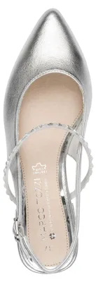 Produktbild von MARCO TOZZI Damen Vegan Slipper mit Herzsteinchen 2-89400-46, Größe:38 EU, Farbe:Silber