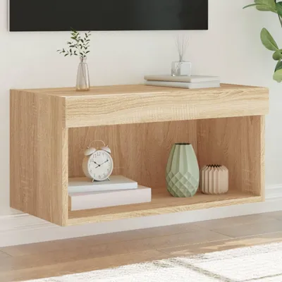 Productafbeelding van Maison Exclusive - TV-kast met LED-verlichting, Sonoma-eikenhout, 60x30x30 cm