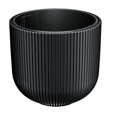 Image de 3.10 Pot de fleurs MILLY en plastique - Ø 39 x 32 cm env. - Pot de plantes avec insert amovible - Couleur : Anthracite (petit / 39 cm)