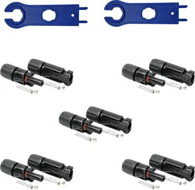 Produktbild von 5 Paar Solarstecker Set inkl. Montagewerkzeug, kompatibel mit MC4, für Solarkabel 4 – 6 mm²