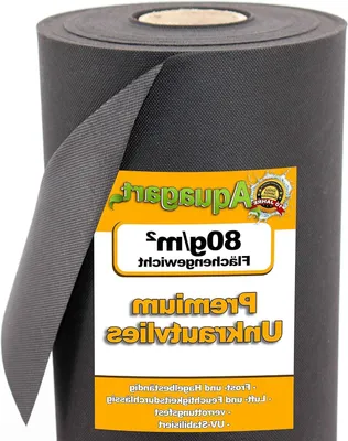 Productafbeelding van Onkruidvlies Mulchvlies - Tuinvlies Bodembedekker - Onkruid Bestrijden - Scheurvast Worteldoek - 36m² 1.8m Breed - Zwart