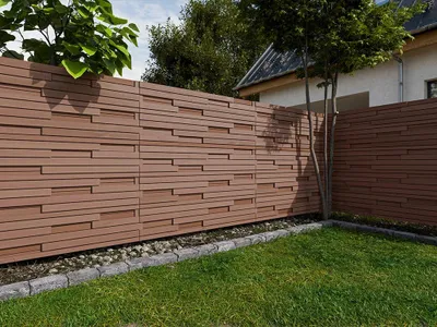 Produktbild von Outgarden Braun 180 x 180 x 4,5 cm Sichtschutzzaun Bangkirai, Rechteckzaun Premium FCQ, Naturbelassenes Tropenholz, Langlebiger Gartenzaun, Sichtschutz Holz