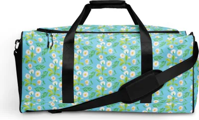 Produktbild von Mr. & Mrs. Panda Duffle-Bag Wiesenzauber Design - Weiß - Geschenk, Travel-Bag, Aquarell, Sporttasche, Sport-Bag, Wiese, Blumenwiese, Muster, Weekender, Blumen, Herren