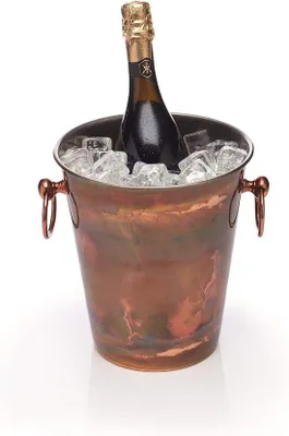 Produktbild von Famanu Eiseimer für Wein und Champagner - Kupfer-Finish - 24 x 20,5 x 23 cm
