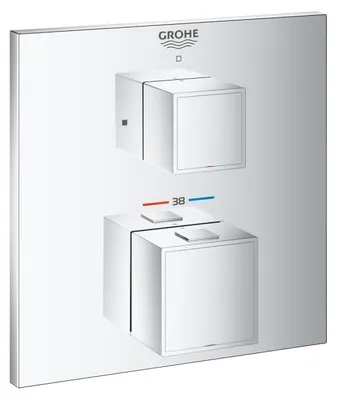 Produktbild von Grohe Grohtherm Cube Thermostat-Brausebatterie, für Rapido SmartBox, 1 Absperrventil, 24153000