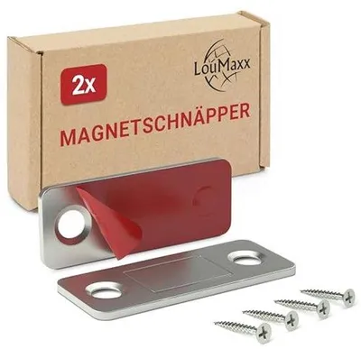 Produktbild von Famanu Türmagnet Set von 2 - 8 kg Haltekraft aus rostfreiem Stahl