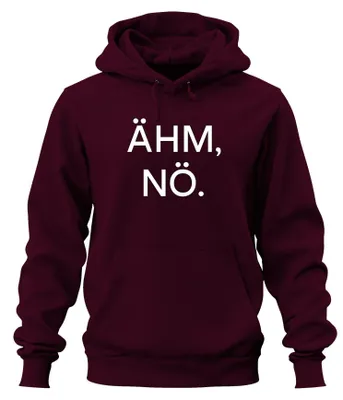 Immagine prodotto di ÄHM NÖ Sarcastic Funny Saying Statement Humorous Gift Felpa con cappuccio Unisex, Borgogna, S
