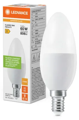 Produktbild von Ledvance LED Classic C35 Kerze 7,3W = 60W E14 matt 806lm Warmweiß 2700K 200°