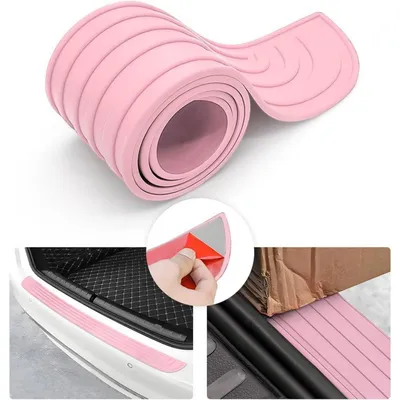 Productafbeelding van Stootbalkbeschermer, rubber, krasbestendig, slijtvast, zelfklevend, roze, 101x8,5 cm