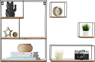 Zdjęcie produktu dla Zestaw 4 półek ściennych LOFT Metalowe Industrial 391883