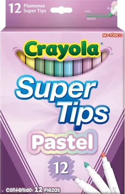 Produktbild von Crayola 58-7515, 12 Farben, Mehrfarbig, Pastell, Rund, Erwachsene & Kinder, CE, 3 Jahr(e)