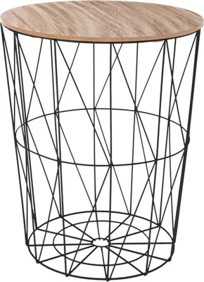Produktbild von Beistelltisch "kumi" schwarz d47cm  - Atmosphera créateur d'intérieur